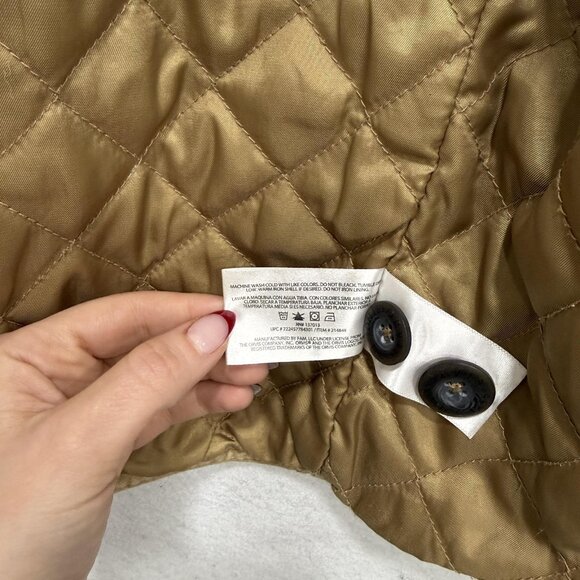 Orvis Jacket Mens Large Beige Canvas Field Coat Quilted Lined Outdoor Workwear - Picture 16 of 16